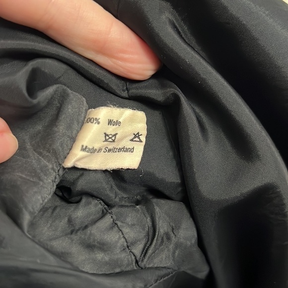 AKRIS Gray Wool Houndstooth Trench Coat Blazer 14/46 - Picture 9 of 12